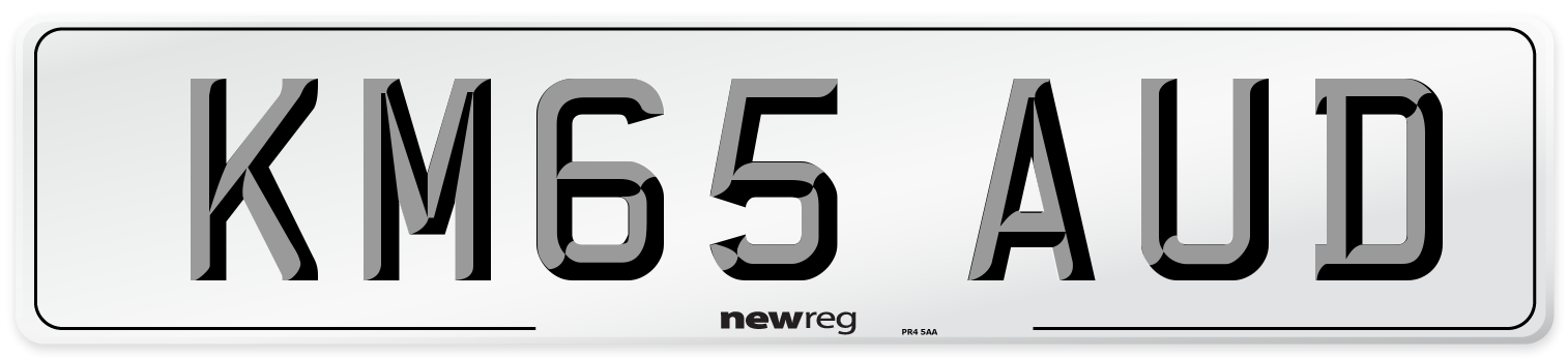 KM65 AUD Number Plate from New Reg